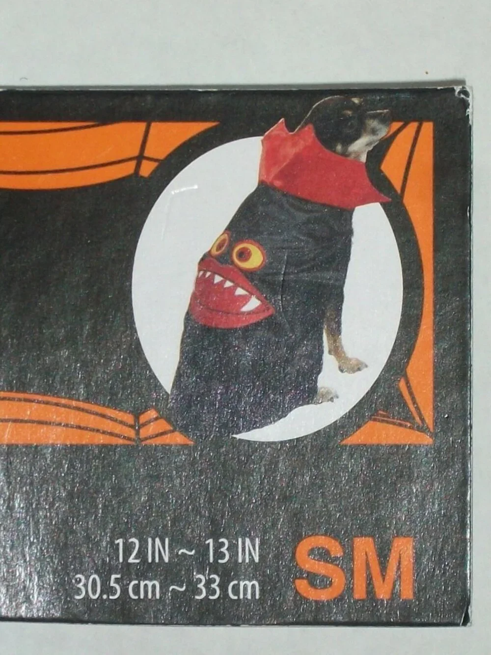 Dog Vampire Satin Cape Pet Halloween Costume Black Red Fangs Size Small 12